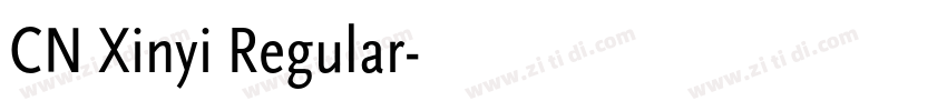 CN Xinyi Regular字体转换